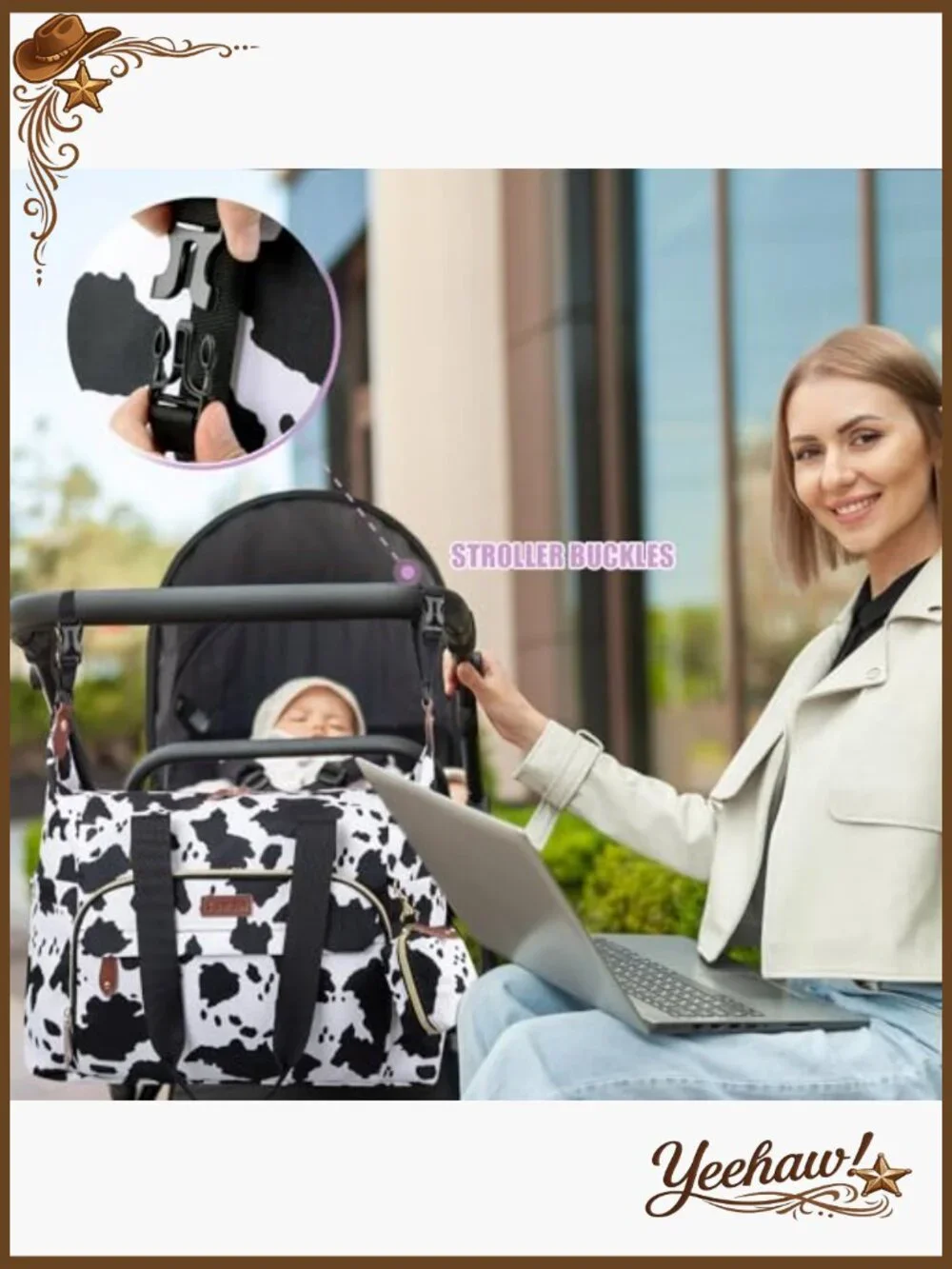 Large Diaper Bag Tote with Pacifier Case, Travel Diaper Caddy for Mom and Dad,